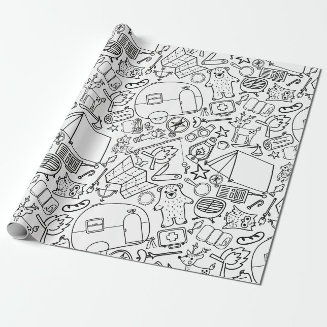 Papier Cadeau Papier d'enveloppement Color Me (Déroulé)
