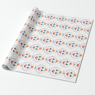 Papier Cadeau papier d'enveloppement coloré "VISAGES SOURIANTS" 