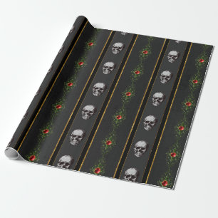 Papier Cadeau Papier d'enveloppement crânien déplaisant de Noël