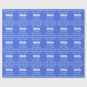 Papier Cadeau Papier d'enveloppement customisé 16e anniversaire