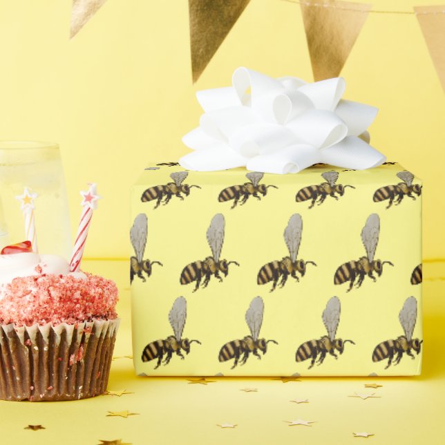 Papier Cadeau Papier d'enveloppement d'abeilles (Fête d'anniversaire)