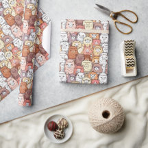 Papier d'enveloppement d'Alpacas mignonne