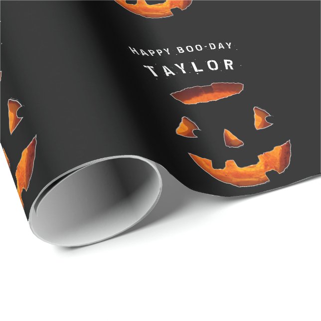 Papier Cadeau Papier d'enveloppement d'anniversaire Halloween pe (Coin rond)