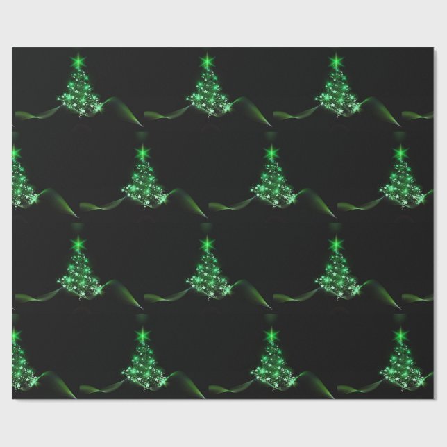 Papier Cadeau Papier d'enveloppement d'arbre de Noël (Plat)