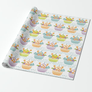 Papier Cadeau Papier d'enveloppement d'arche pour bébé mignon