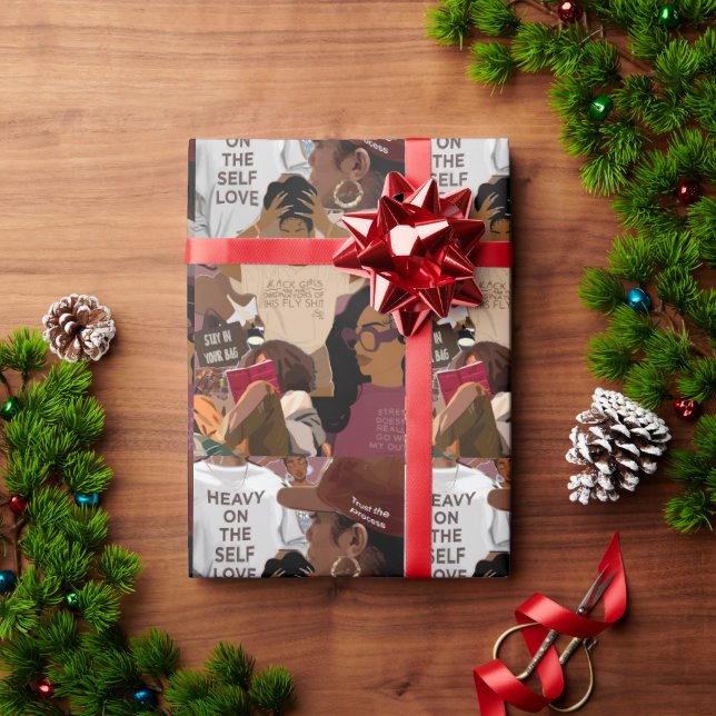 Papier Cadeau Papier d'enveloppement d'auto-amour (Cadeau de vacances)
