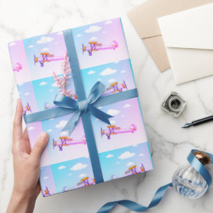 Papier Cadeau Papier d'enveloppement d'avion de l'aviation