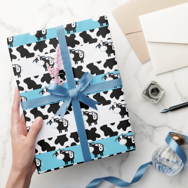 Papier Cadeau Papier d'enveloppement de Baby shower de vache lai (Cadeaux)