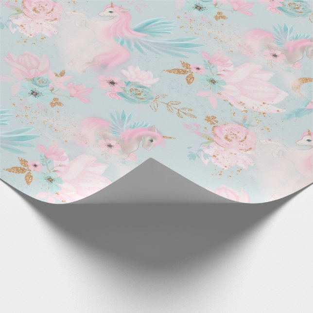 Papier Cadeau Papier d'enveloppement de Baby shower mou (Coin)
