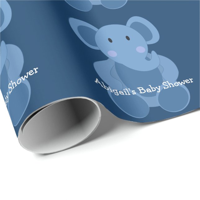 Papier Cadeau Papier d'enveloppement de Baby shower personnalisé (Coin rond)