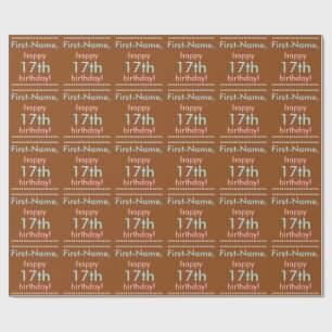 Papier Cadeau Papier d'enveloppement de base 17e anniversaire