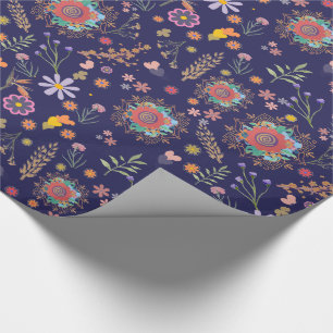 Papier Cadeau Papier d'enveloppement de beauté botanique motif f