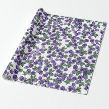 Papier d'enveloppement de bleuets