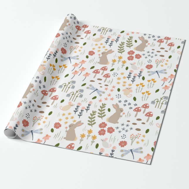 Papier Cadeau Papier d'enveloppement de bois pour bébé neutre (Déroulé)