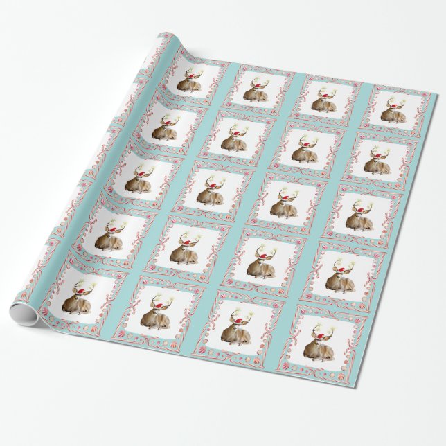 Papier Cadeau Papier d'enveloppement de bonbons de Noël à la men (Déroulé)