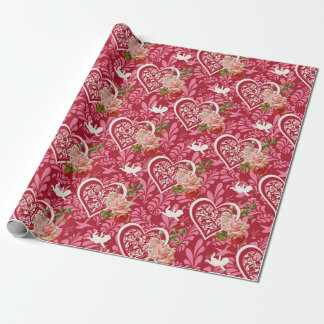 Papier Cadeau Papier d'enveloppement de cadeaux romantique pour 