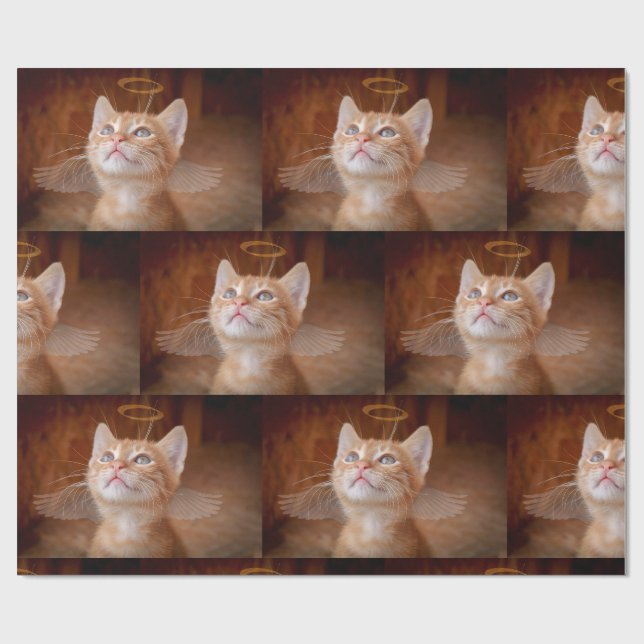 Papier Cadeau Papier d'enveloppement de chats Angel (Plat)