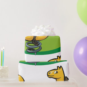 Papier Cadeau Papier d'enveloppement de cheval de printemps de l