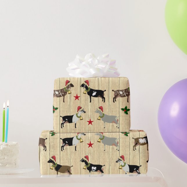 Papier Cadeau Papier d'enveloppement de chèvre laitière de Noël  (Cadeaux de fête)