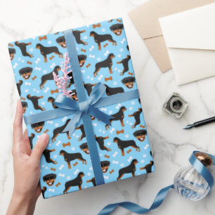 Papier Cadeau Papier d'enveloppement de chien mou Rottie Rottwei