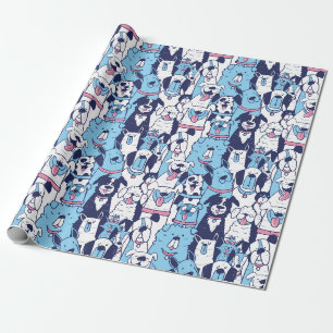 Papier Cadeau Papier d'enveloppement de chiens mignons