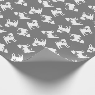 Papier Cadeau Papier d'enveloppement de chiot carlin