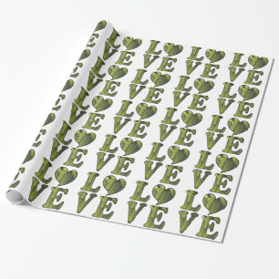 Papier Cadeau Papier d'enveloppement de chou LOVE