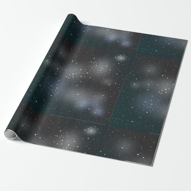 Papier Cadeau Papier d'enveloppement de ciel de nuit (Déroulé)