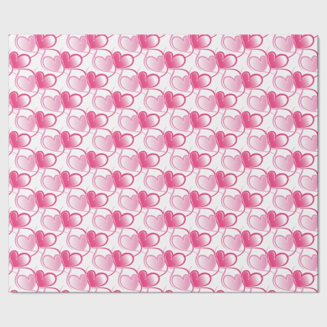 Papier Cadeau Papier d'enveloppement de coeur rose (Couture)