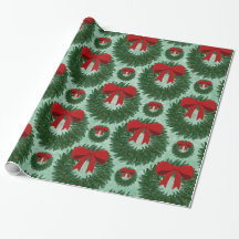 Papier d'enveloppement de couronne de Noël