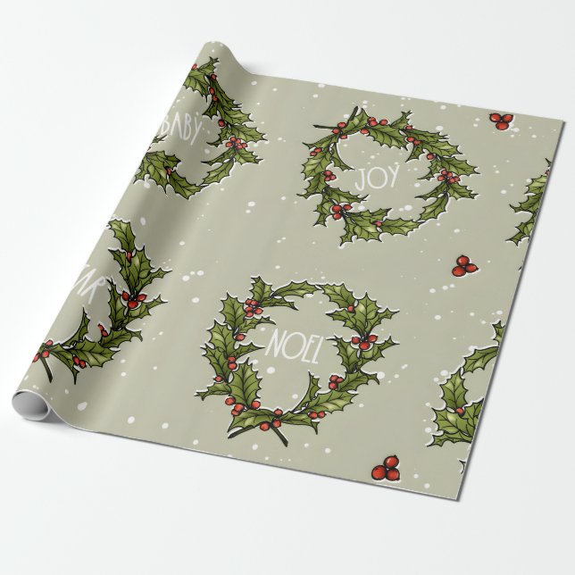 Papier Cadeau Papier d'enveloppement de courroie blanche (Déroulé)