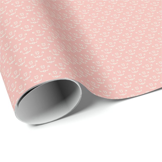 Papier Cadeau Papier d'enveloppement de crèmes et de poitrine ro (Coin rond)