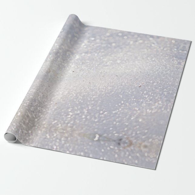 Papier Cadeau Papier d'enveloppement de cristaux de neige mousse (Déroulé)