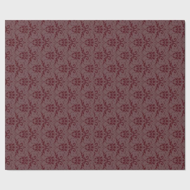 Papier Cadeau Papier d'enveloppement de Damas de Bourgogne antiq (Couture)