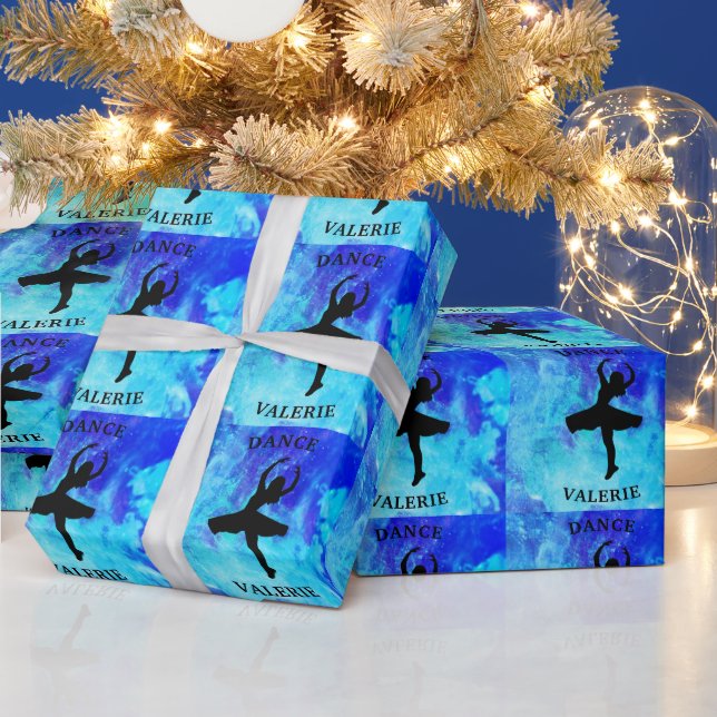 Papier Cadeau Papier d'enveloppement de danse Galaxy bleu avec n (Vacances)