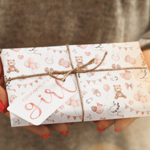 Papier Cadeau Papier d'enveloppement de douche pour bébé