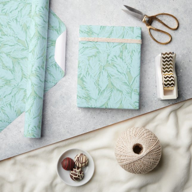 Papier Cadeau Papier d'enveloppement de feuille de palme botaniq (Artisanat)