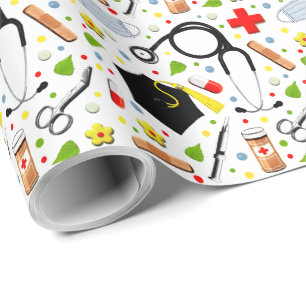 Papier Cadeau Papier d'enveloppement de fin d'études Médicales
