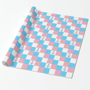 Papier Cadeau Papier d'enveloppement de fleur de lis transgenre