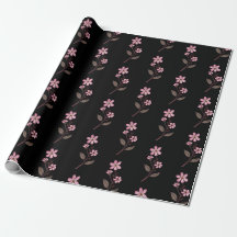 Papier d'enveloppement de fleurs de cerisier - Mot