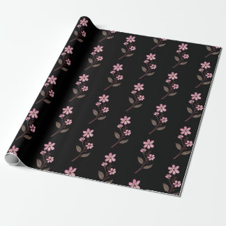 Papier Cadeau Papier d'enveloppement de fleurs de cerisier - Mot
