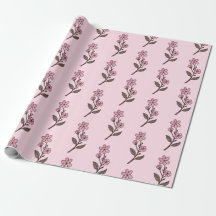 Papier d'enveloppement de fleurs de cerisier - Mot