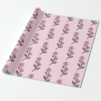 Papier Cadeau Papier d'enveloppement de fleurs de cerisier - Mot