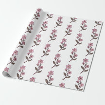Papier d'enveloppement de fleurs de cerisier - Mot