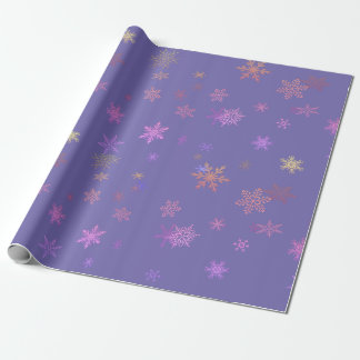 Papier Cadeau Papier d'enveloppement de flocon de neige coloré
