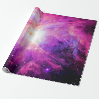 Papier Cadeau Papier d'enveloppement de galaxie rose rose nébule