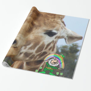 Papier Cadeau Papier d'enveloppement de girafe