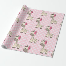 Papier d'enveloppement de Giraffe pour bébé