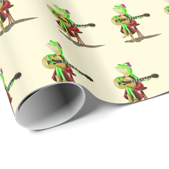 Papier Cadeau Papier d'enveloppement de grenouille du Lecteur de (Coin rond)