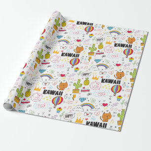 Papier Cadeau Papier d'enveloppement de gribouillis